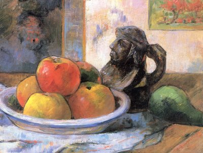 Natura morta con mele, pera e brocca da Paul Gauguin